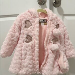 Widgeon Soft Pink Heart Pea Coat for Kids